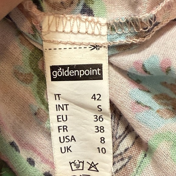 Goldenpoint Blouse Womens Size 8‎ Pink Multicolored Paisley Kimono 3/4 Sleeve - Picture 6 of 11